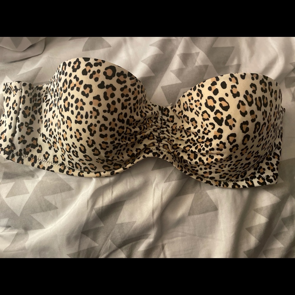 Victoria Secret Cheetah Bandeau Bathing Suit Top